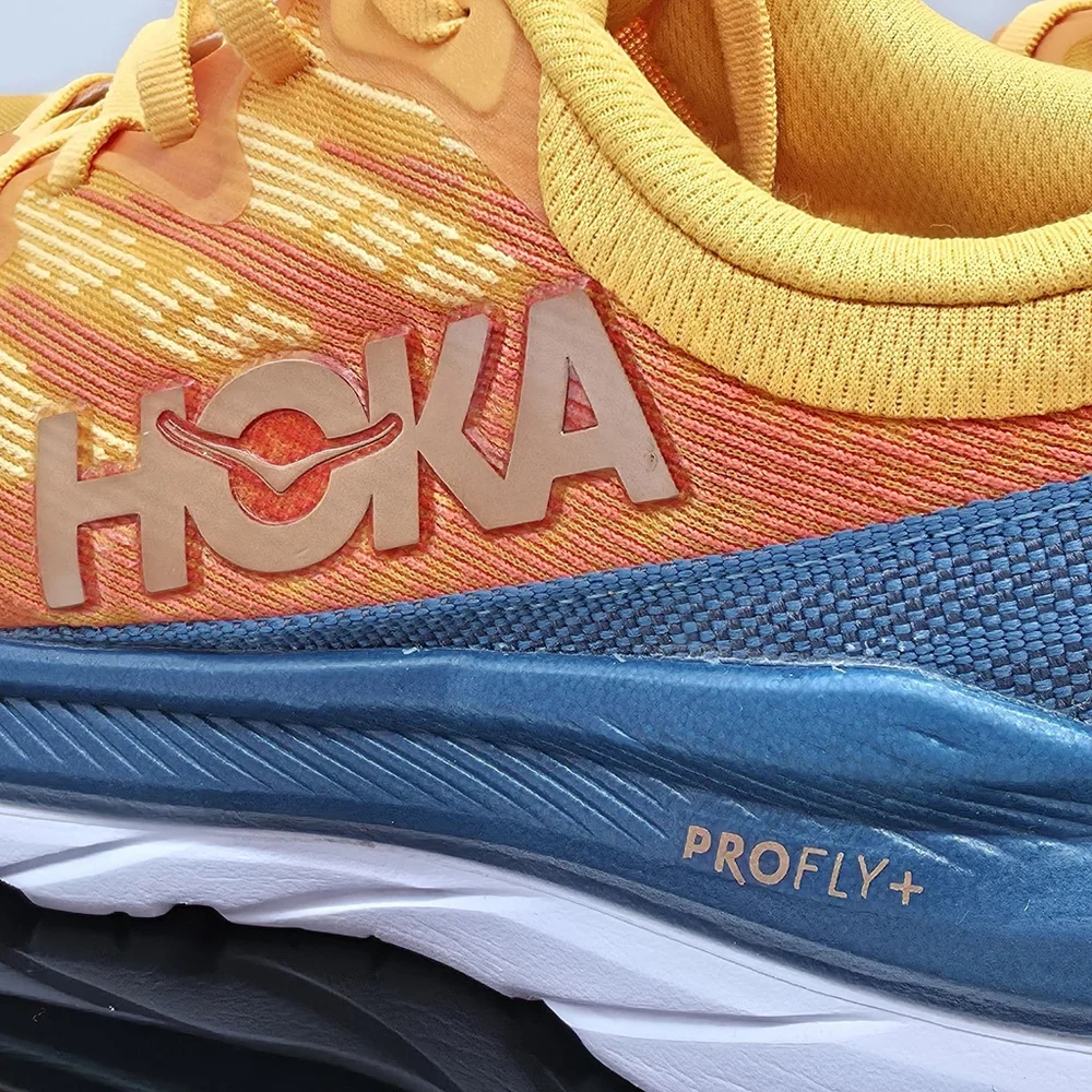 Techcore Hoka Mach Supersonic Men’s 8D Yellow Orange Running Shoes - Picture 10 of 13